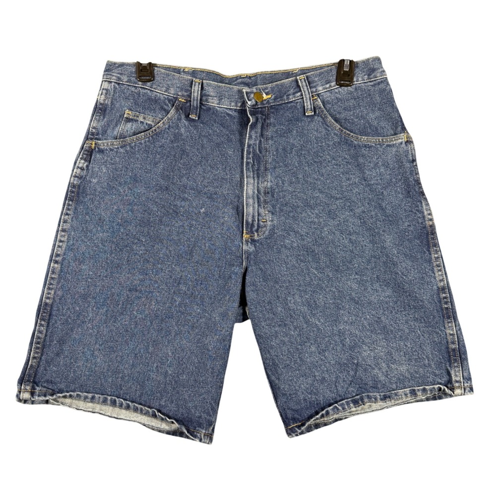 Wrangler Denim Shorts Mens 36 Blue 6CF6WDI Relaxed Fit Cotton Jean Shorts
